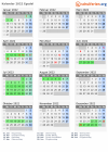 Kalender 2022 mit Ferien und Feiertagen Egedal