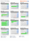 Kalender 2022 mit Ferien und Feiertagen Esbjerg