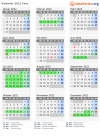 Kalender 2022 mit Ferien und Feiertagen Faxe