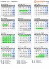 Kalender 2022 mit Ferien und Feiertagen Fredericia