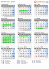 Kalender 2022 mit Ferien und Feiertagen Herlev