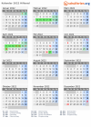 Kalender 2022 mit Ferien und Feiertagen Hillerød