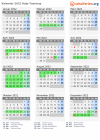 Kalender 2022 mit Ferien und Feiertagen Høje-Taastrup