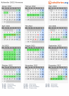 Kalender 2022 mit Ferien und Feiertagen Horsens