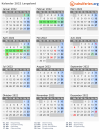 Kalender 2022 mit Ferien und Feiertagen Langeland