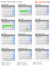 Kalender 2022 mit Ferien und Feiertagen Lyngby-Taarbæk