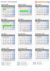 Kalender 2022 mit Ferien und Feiertagen Ringsted