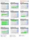 Kalender 2022 mit Ferien und Feiertagen Stevns