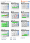 Kalender 2022 mit Ferien und Feiertagen Vallensbæk