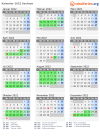 Kalender 2022 mit Ferien und Feiertagen Sachsen