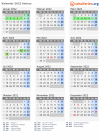 Kalender 2022 mit Ferien und Feiertagen Kainuu