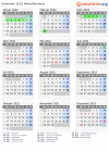 Kalender 2022 mit Ferien und Feiertagen Mittelfinnland