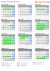 Kalender 2022 mit Ferien und Feiertagen Nordkarelien