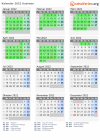 Kalender 2022 mit Ferien und Feiertagen Uusimaa