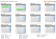Kalender 2022 mit Ferien und Feiertagen Varsinais-Suomi