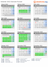 Kalender 2022 mit Ferien und Feiertagen Clermont-Ferrand