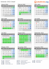 Kalender 2022 mit Ferien und Feiertagen Créteil