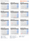 Kalender 2022 mit Ferien und Feiertagen Rouen
