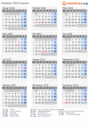 Kalender  mit Ferien und Feiertagen Guyana