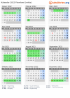 Kalender 2022 mit Ferien und Feiertagen Flevoland (mitte)