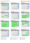 Kalender 2022 mit Ferien und Feiertagen Apulien
