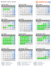 Kalender 2022 mit Ferien und Feiertagen Latium