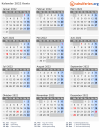 Kalender  mit Ferien und Feiertagen Kenia
