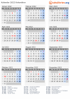 Kalender 2022 mit Ferien und Feiertagen Kolumbien