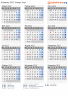 Kalender 2022 mit Ferien und Feiertagen Kongo, Rep.
