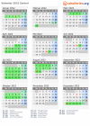 Kalender 2022 mit Ferien und Feiertagen Zentral