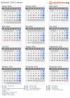 Kalender 2022 mit Ferien und Feiertagen Litauen