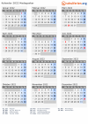 Kalender  mit Ferien und Feiertagen Madagaskar