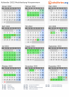 Kalender 2022 mit Ferien und Feiertagen Mecklenburg-Vorpommern
