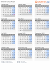 Kalender 2022 mit Ferien und Feiertagen Nepal