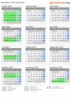 Kalender 2022 mit Ferien und Feiertagen Auckland