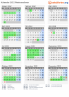 Kalender 2022 mit Ferien und Feiertagen Niedersachsen