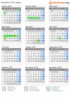 Kalender 2022 mit Ferien und Feiertagen Agder