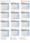 Kalender 2022 mit Ferien und Feiertagen Norwegen