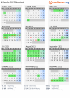 Kalender 2022 mit Ferien und Feiertagen Nordland