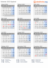 Kalender 2022 mit Ferien und Feiertagen Oppland