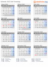 Kalender 2022 mit Ferien und Feiertagen Süd-Tröndelag