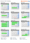 Kalender 2022 mit Ferien und Feiertagen Tröndelag