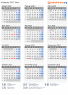 Kalender 2022 mit Ferien und Feiertagen Peru
