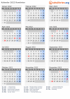 Kalender  mit Ferien und Feiertagen Rumänien