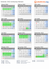 Kalender 2022 mit Ferien und Feiertagen Schleswig-Holstein