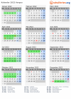 Kalender 2022 mit Ferien und Feiertagen Aargau