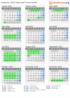 Kalender 2022 mit Ferien und Feiertagen Appenzell Innerrhoden