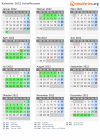 Kalender 2022 mit Ferien und Feiertagen Schaffhausen