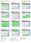 Kalender 2022 mit Ferien und Feiertagen Tessin