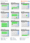 Kalender 2022 mit Ferien und Feiertagen Uri